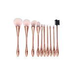 10PCS Makeup Brush Set Rose Gold Professional Beauty Brushes for Beginners