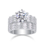 3 carat moissanite ring, moissanite engagement ring, platinum plated ring, sterling silver jewelry, S925 silver ring, luxury women ring, diamond alternative ring, elegant fashion jewelry, sparkling moissanite jewelry, women jewelry gift