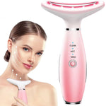 Facial skin lifting massage device for home use