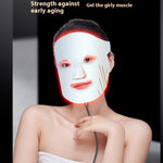 LED photon silicone face mask for skin rejuvenation