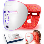 Facial light therapy mask for anti-aging treatment