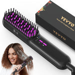 steam hair straightener brush, anti frizz hair brush, ceramic straightening brush, ionic hair straightener comb, fast hair styling tool, hair straightener for women, curly hair straightening brush, heat damage free straightener, travel hair straightener brush, salon hair styling at home